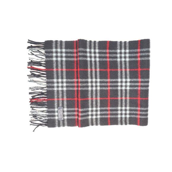 Burberry Navy Tartan Cashmere Scarf - Picture 5 of 10